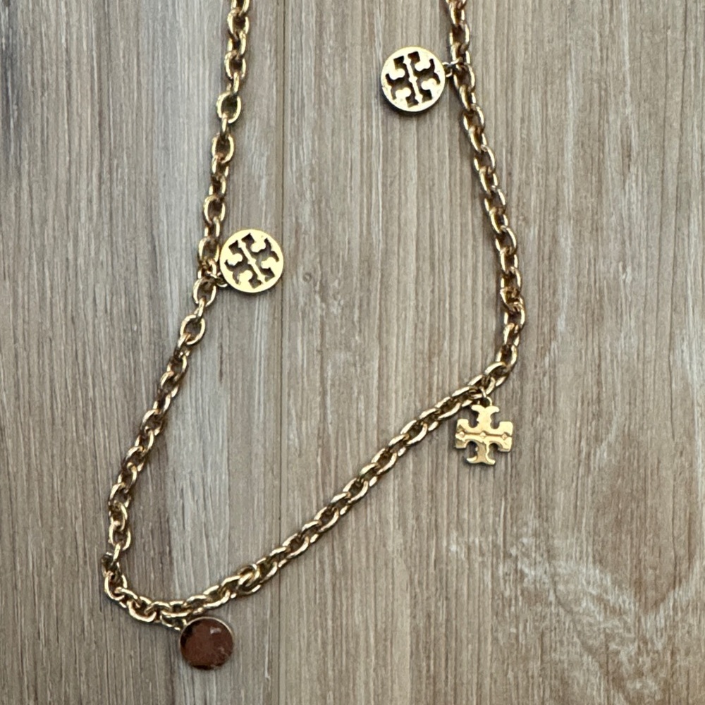 Tory Burch Gold Charm Necklace